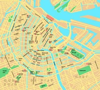Kaart van Amsterdam wijken en buurten